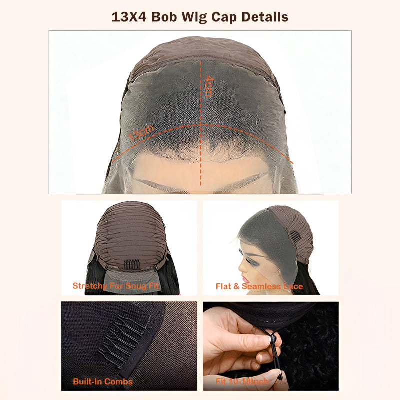 Flash Sale -Yonova Hair 13x4 Full Lace Glueless Bob Wig Wear And Go Wig Straight Human Hair 10 Inch