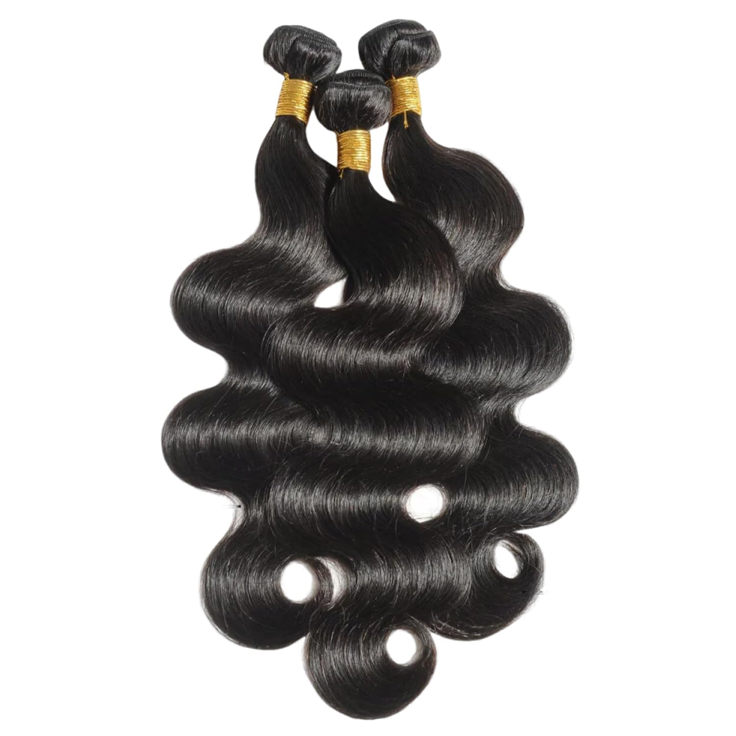 Yonova Body Wave Human Hair Bundles 100% Virgin Hair Bundles with 4x4 Lace Closure Brazilian Unprocessed Real Hair Weft Extensions for Sew In, Quick Weave, Traditional Double Drawn