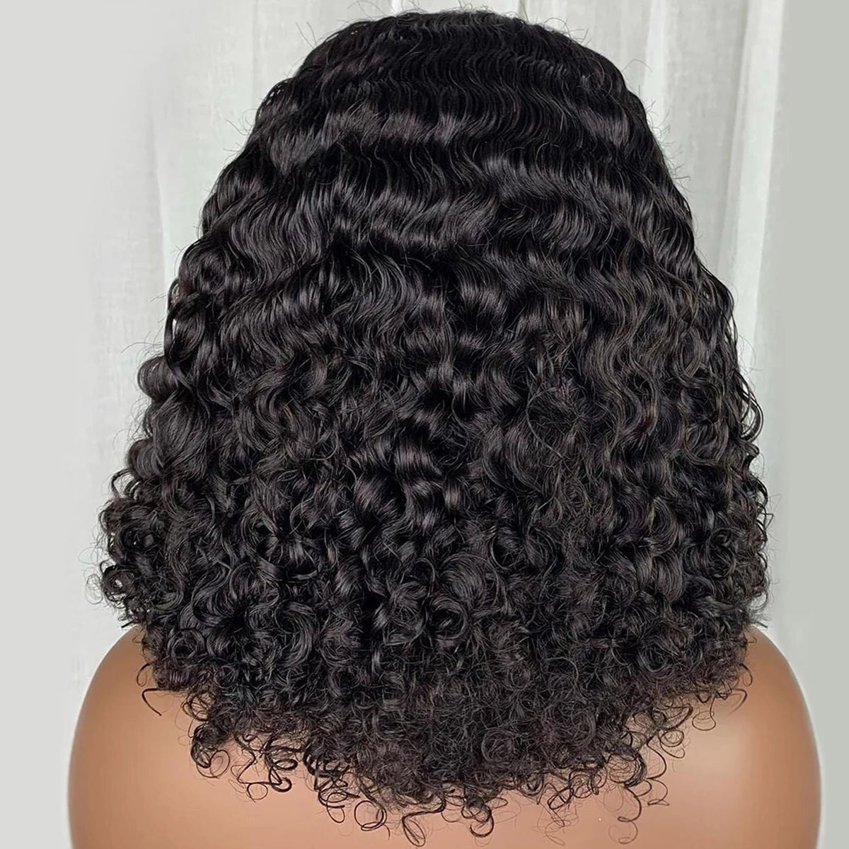 Yonova Short Cut Water Wave Bob Wigs Human Hair 13x4 Lace Front Wigs for Women