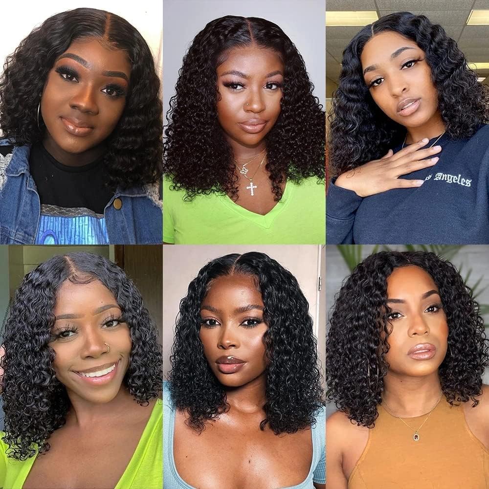 Water Wave 13X4 Lace Front Short Bob Wigs Human hair