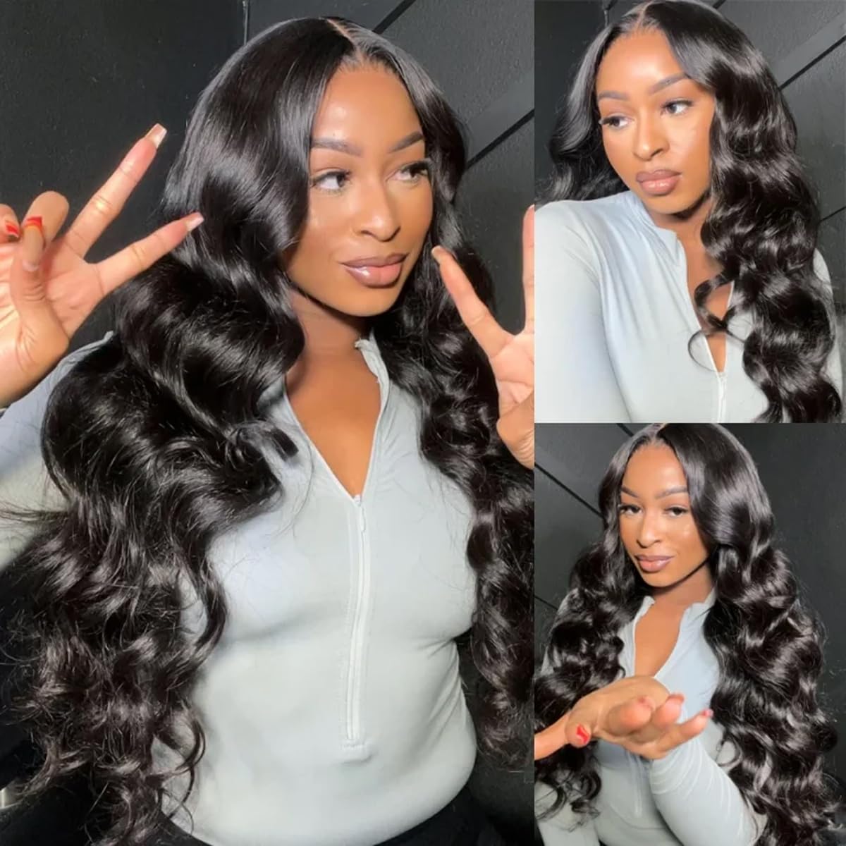 Yonova Body Wave Human Hair Bundles 100% Virgin Hair Bundles with 4x4 Lace Closure Brazilian Unprocessed Real Hair Weft Extensions for Sew In, Quick Weave, Traditional Double Drawn