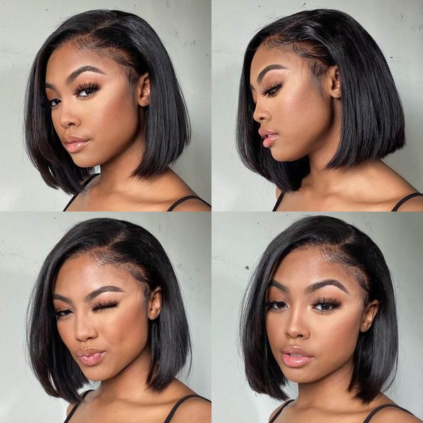 Straight Bob Wig Human Hair 6x6 Lace Short Bob Wig Lace Front Wigs Human Hair for Women