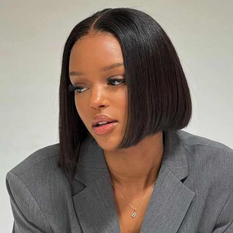 Hot combo | 4X4 Full Frontal Lace Natural Color Straight Bob Wig+4/27 Piano Color BOB Wig