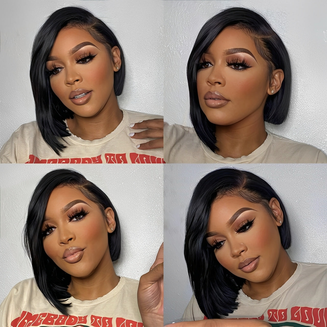 Flash Sale -Yonova Hair 13x4 Full Lace Glueless Bob Wig Wear And Go Wig Straight Human Hair 10 Inch