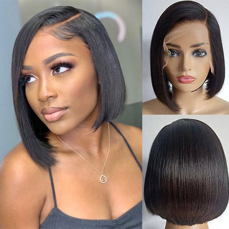 Straight Bob Wig Human Hair 6x6 Lace Short Bob Wig Lace Front Wigs Human Hair for Women