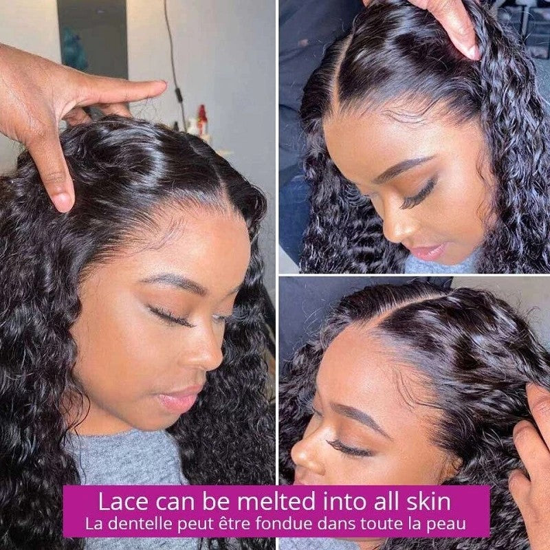 13x6 HD Human Hair Wigs Ear to Ear Lace Frontal Wig Yonova Curly Hair