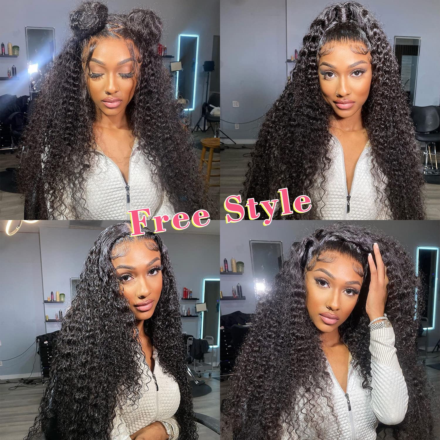 13x6 HD Human Hair Wigs Ear to Ear Lace Frontal Wig Yonova Curly Hair