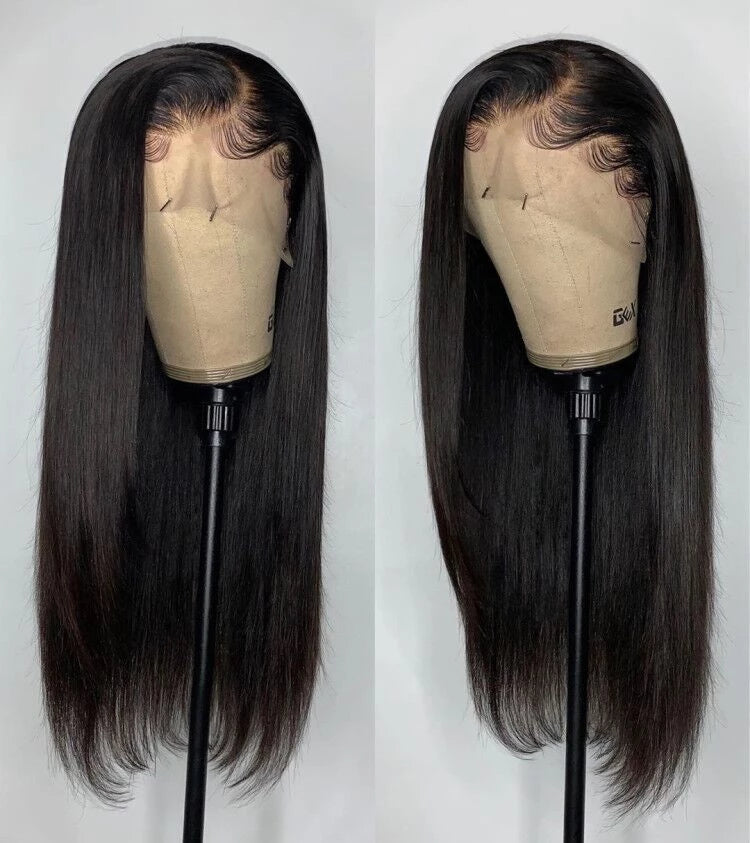 360 Full Lace Wig Human Hair Pre Plucked Wig Brazilian Straight Hair For Women On Sale