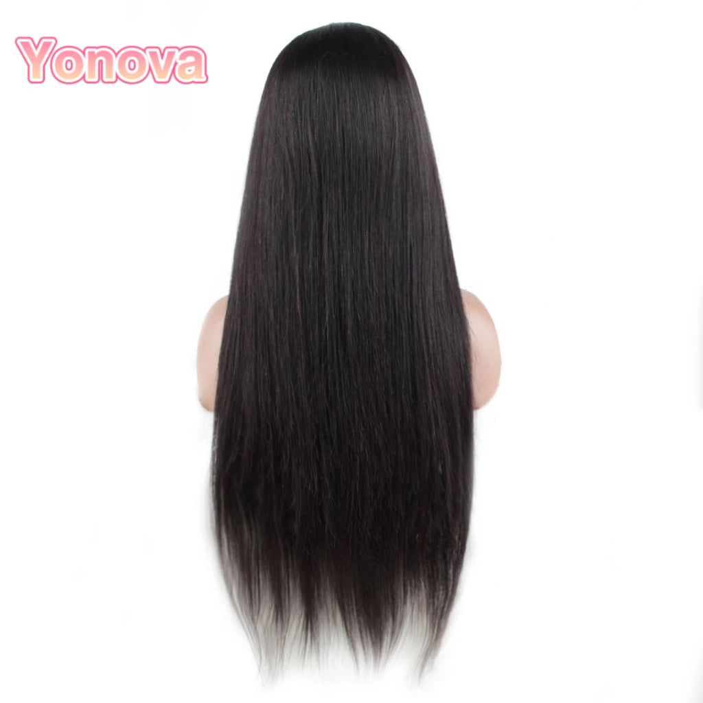 Straight Glueless Lace Front Wigs Human Hair Pre Plucked Bleached Knots 13x6 HD Lace Front Wigs Human Hair 180% Density Lace Frontal Wigs Human Hair with Baby Hair Hairline Glueless Wigs
