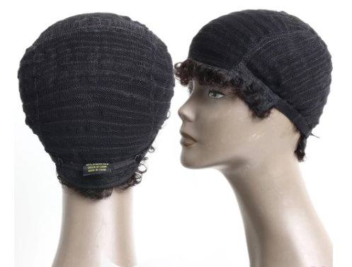 Short Afro Curly Human Hair Full Machine Wigs for Women 150% Density Short Hair Pixie Cut Wig Remy Human Hair Wig