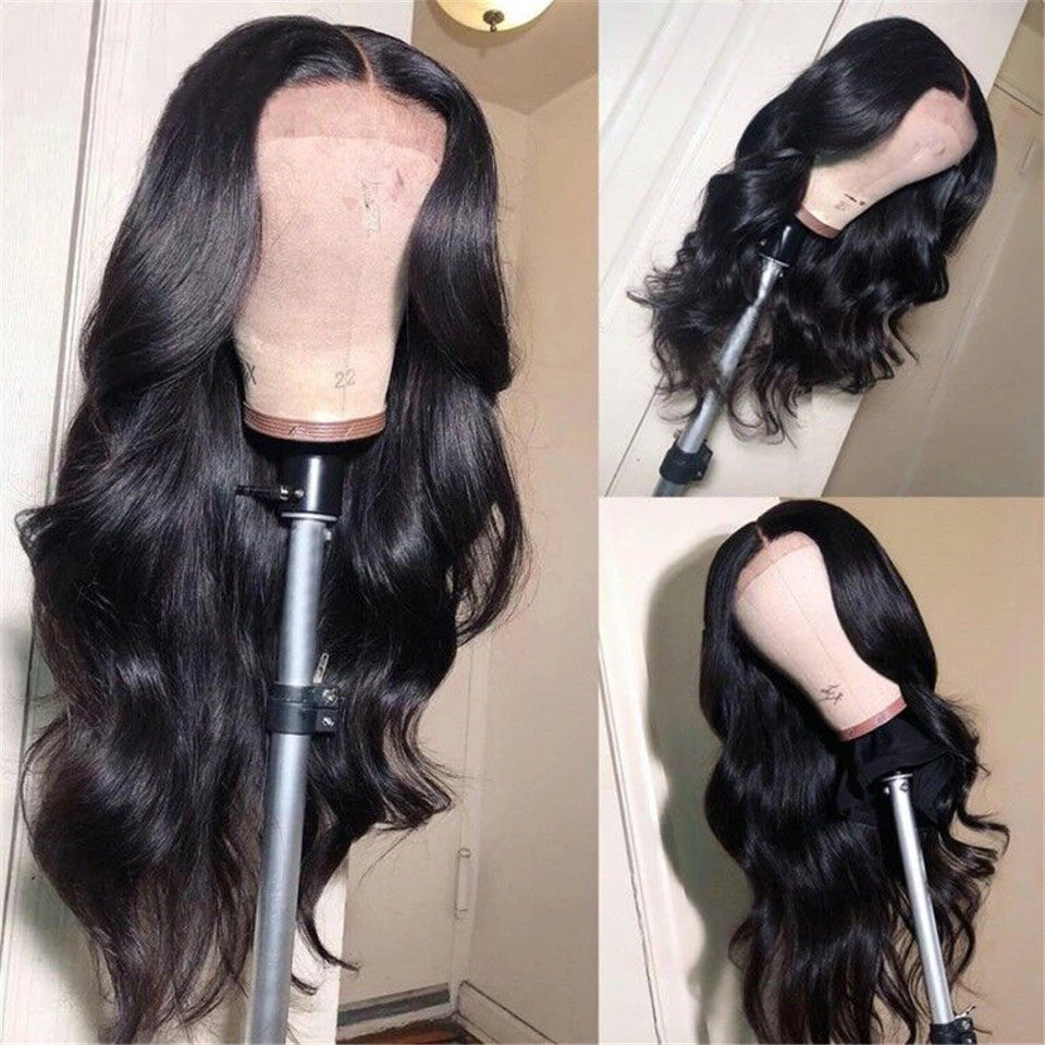 Body Wave Human Hair 4X4 Lace Closure Wig Remy Human Hair Natural Color Yonova Hair