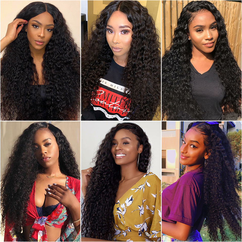 Water Wave Bundles With Closure 4x4 HD Lace 100% Remy Peruvian Human Hair
