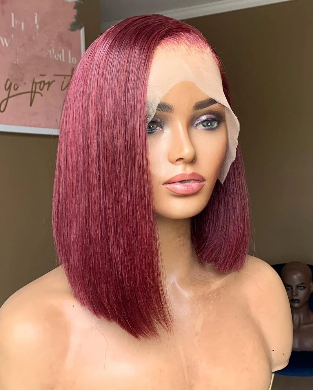 99J Burgundy Short Bob Wig 13X4 Lace Front Wigs For Black Women