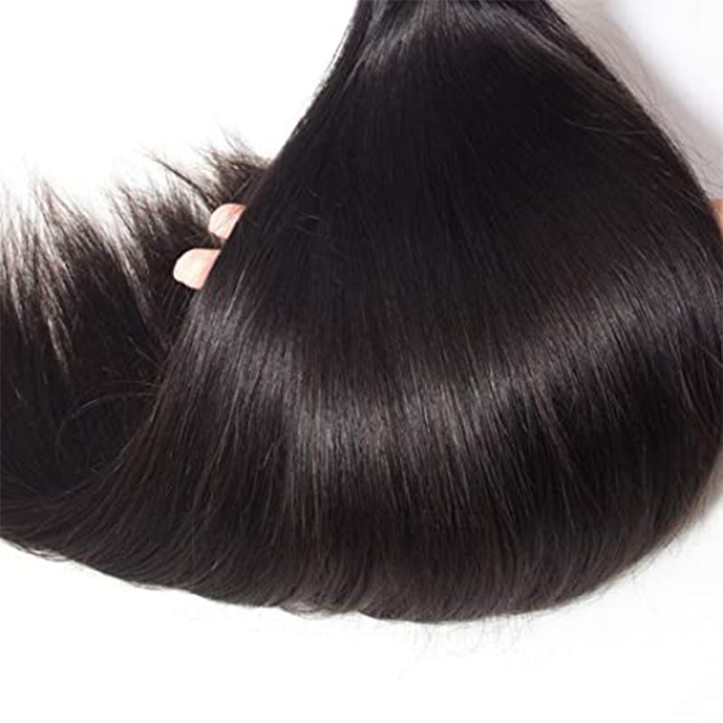Yonova Straight Hair 3 Bundles With 13x4 Lace Frontal Closure