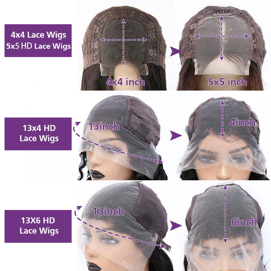 13x6 Deep Wave Lace Front Wig  Deep Human Hair Wigs for Black Women Wet And Wavy Frontal Wigs