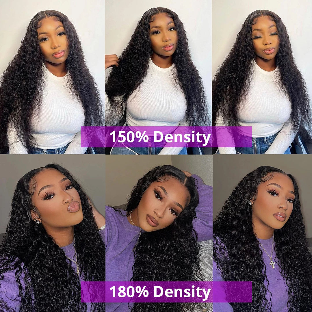 Yonova 5X5 Lace Closure long Wig Curly Pre Plucked Remy Human Hair lace Wig 12-30 Inches Wigs for Women Human Hair