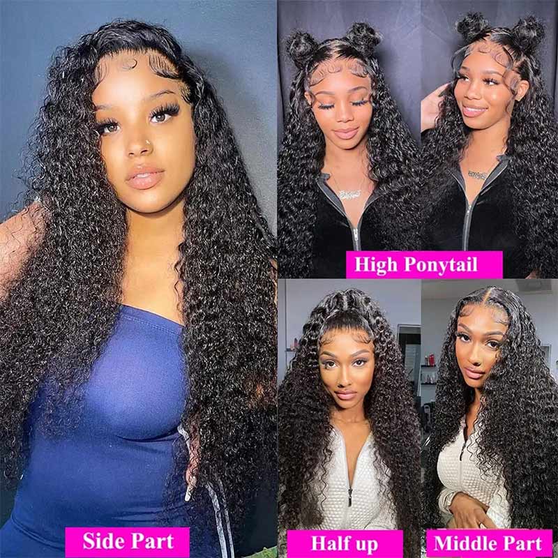 Yonova Curly 13x4 Full Lace Front Wig Remy Human Hair Wigs