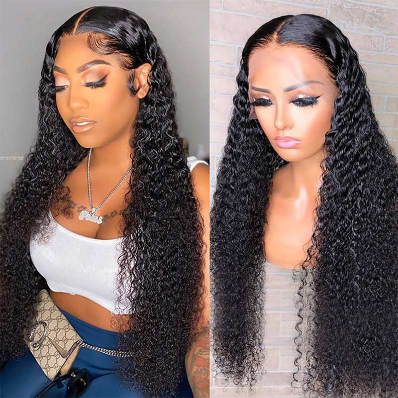 Yonova Curly 13x4 Full Lace Front Wig Remy Human Hair Wigs
