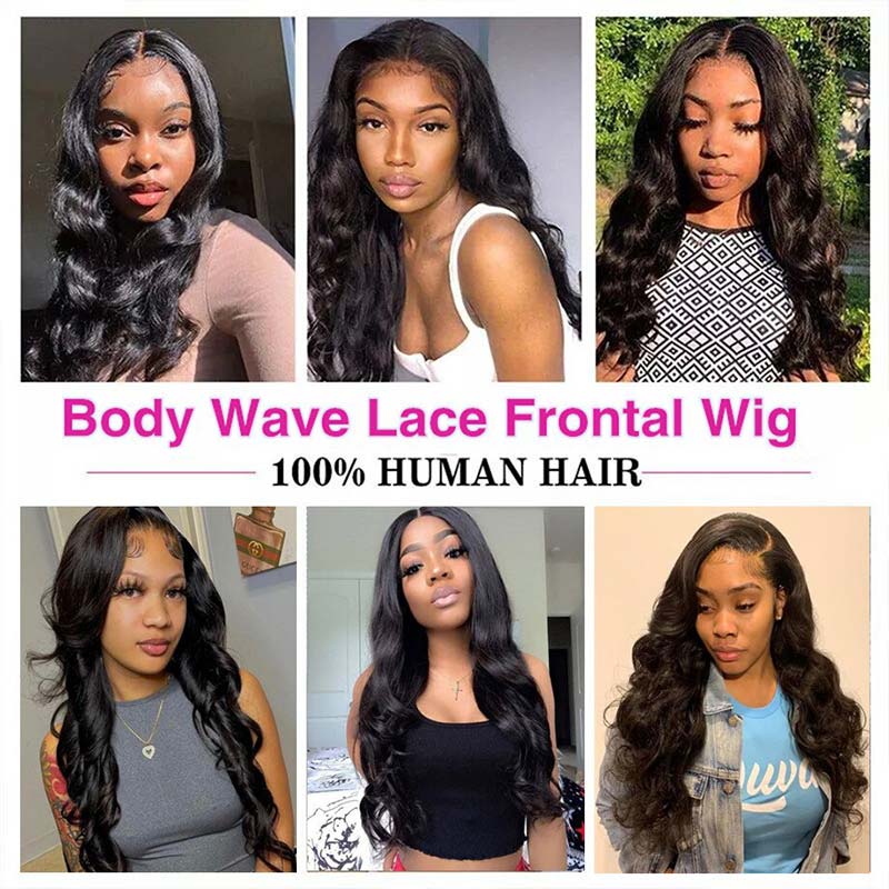 Yonova Body Wave Lace Front Wig 13x4 Transparent HD Lace Frontal Wig Human Hair Remy Lace Wigs