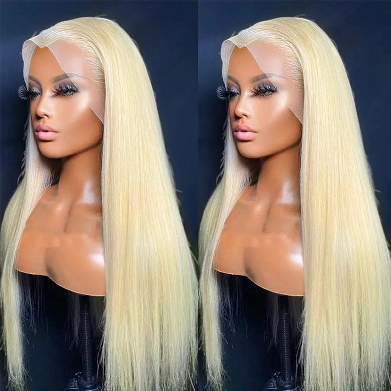 Glueless 613 Blonde HD Lace Front Wig Straight Human Hair Wig with Baby Hair