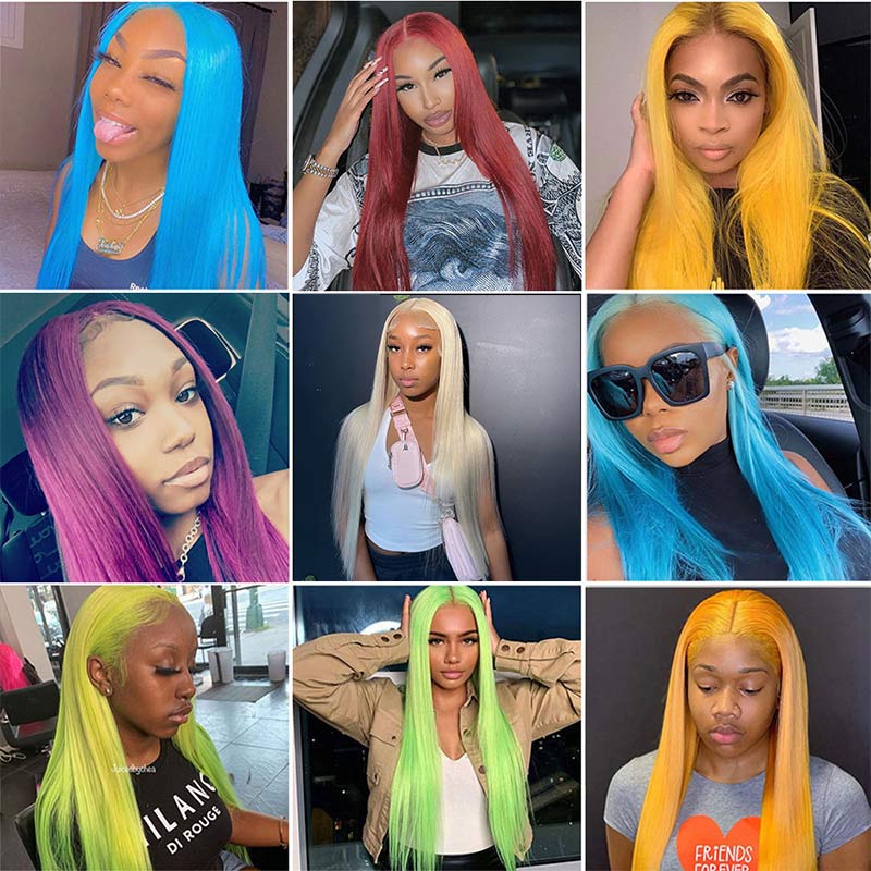 Glueless 613 Blonde HD Lace Front Wig Straight Human Hair Wig with Baby Hair