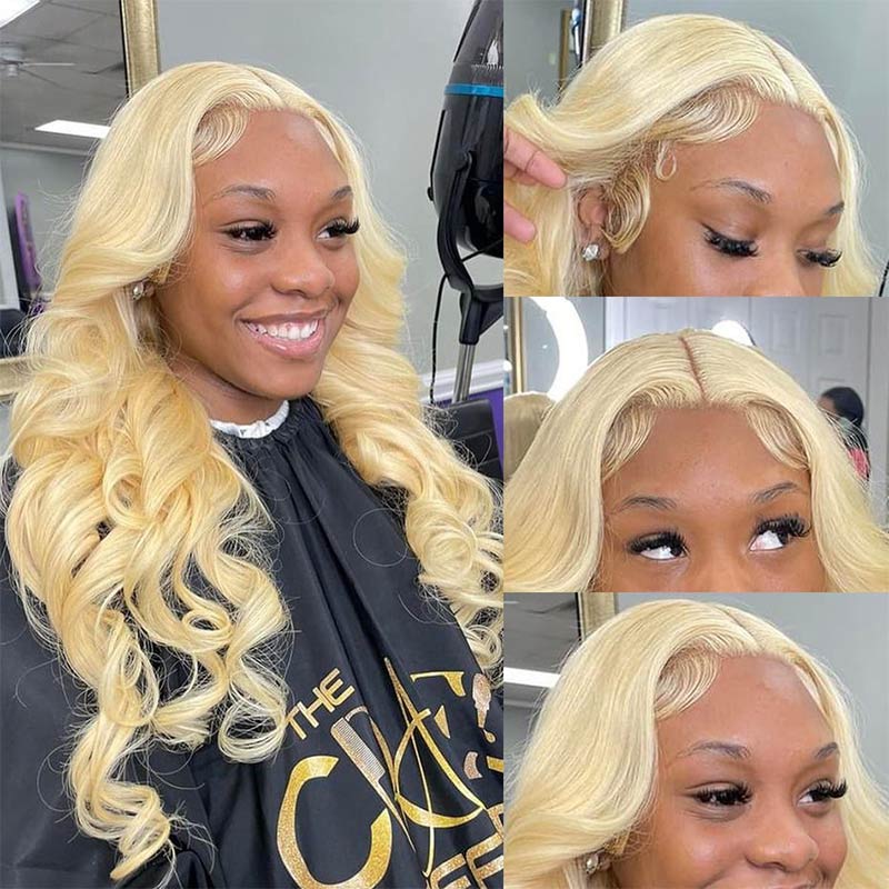 Yonova 613 Blonde HD Glueless 13×4 Lace Front Wig Body Wave Human Hair