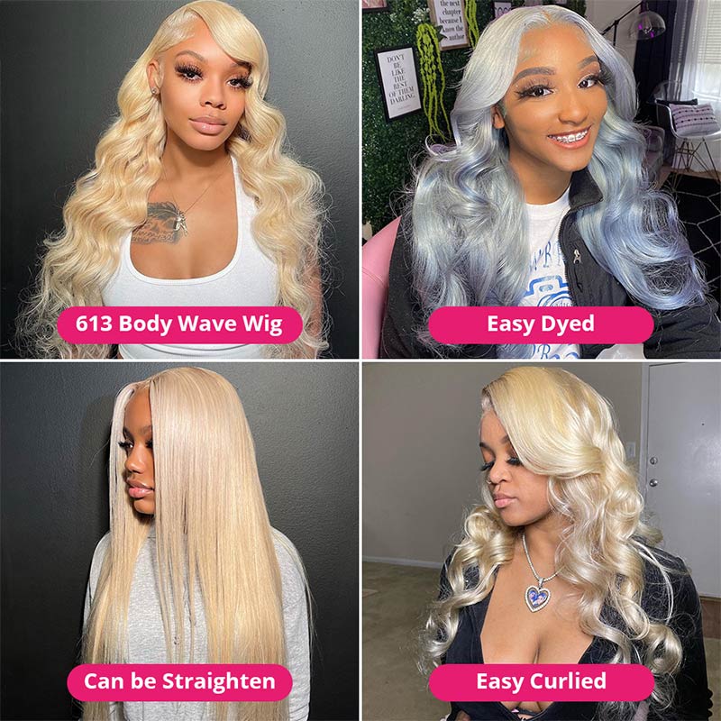 Yonova 613 Blonde HD Glueless 13×4 Lace Front Wig Body Wave Human Hair