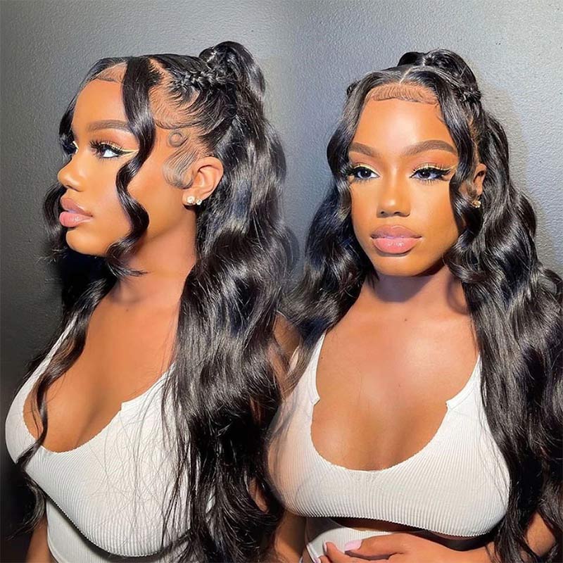 Yonova Body Wave Lace Front Wig 13x4 Transparent HD Lace Frontal Wig Human Hair Remy Lace Wigs