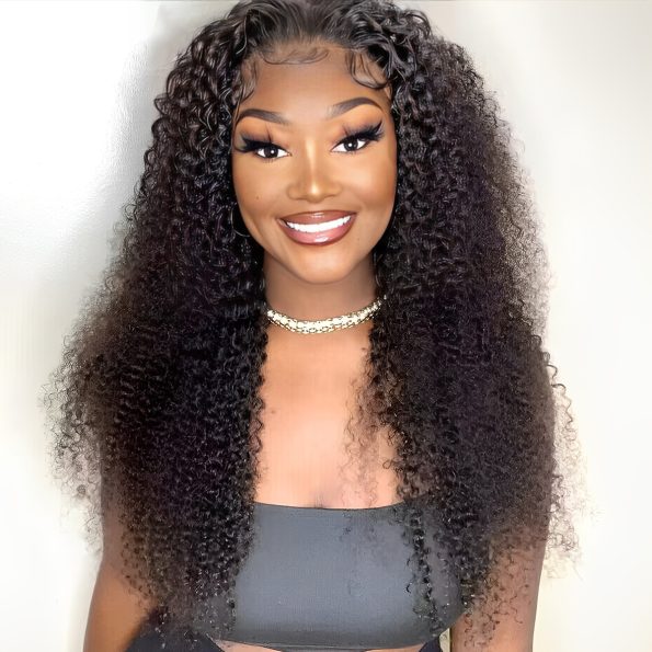 5x5 Lace Closure Kinky Curly Wig